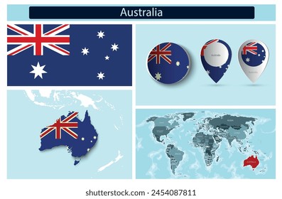 political infographics made from maps and flags. Vector illustration