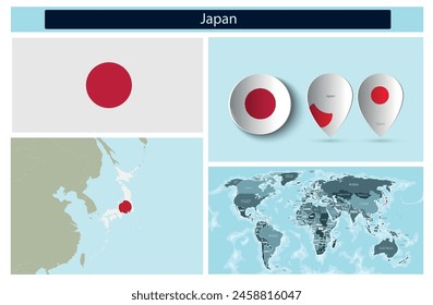political infographics made from maps and flags. Vector illustration