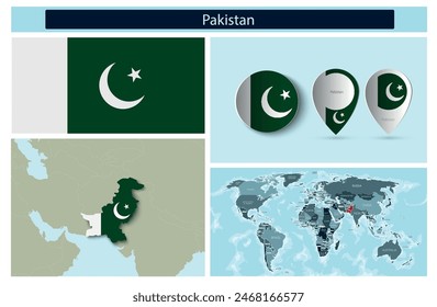 political infographics made from maps and flags. Vector illustration