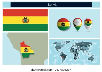 political infographics made from maps and flags. Vector illustration