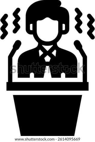 Political Instability Icon Glyph Vector Illustration
