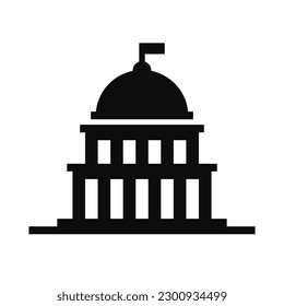 Political institutions building high quality vector icon isolated. Government concept illustration