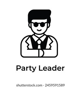 Political leader vector design, unique icon ready to premium use