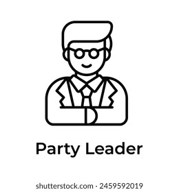 Political leader vector design, unique icon ready to premium use