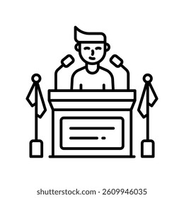 Political Leader vector outline EPS 10 file