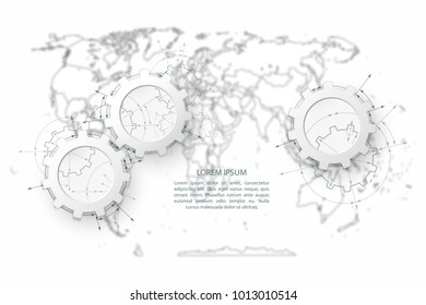 political map abstract of the world background