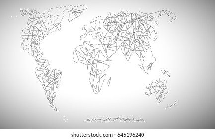 political map abstract of the world background