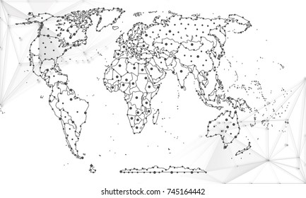 political map abstract of the world background