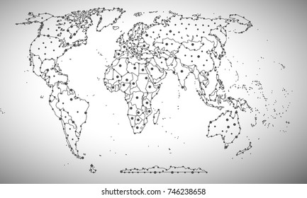 political map abstract of the world background