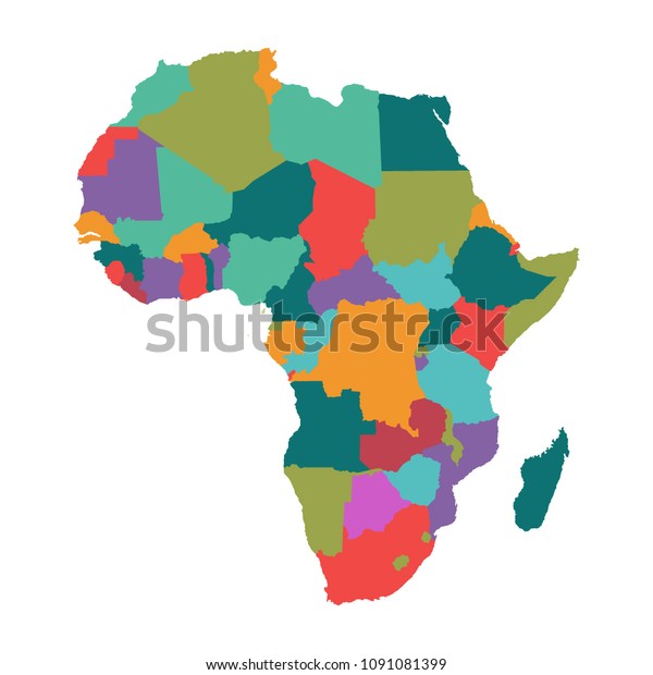 Political Map Africa Vector Stock Vector Royalty Free 1091081399 4518