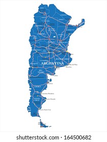 Political map of Argentina