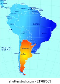 Mapa político de Argentina