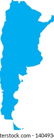 Political map of Argentina on white background