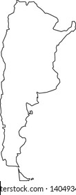 Political map of Argentina on white background