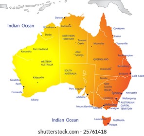 Political map of Australia