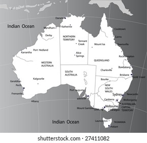 Political map of Australia