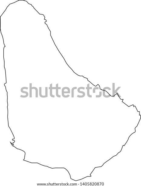 Vektor Stok Political Map Barbados On White Background Tanpa Royalti   Political Map Barbados On White 600w 1405820870 