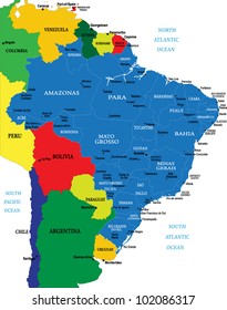 Political map of Brazil