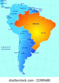 Political map of Brazil