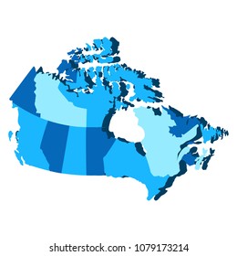 Political map of Canada