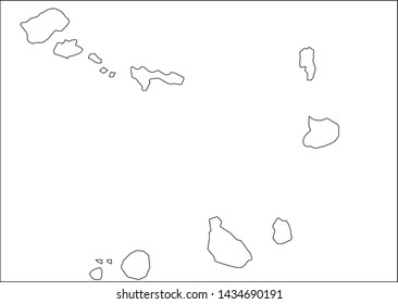 political map of Cape Verde
