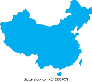 Political map of China in Asia