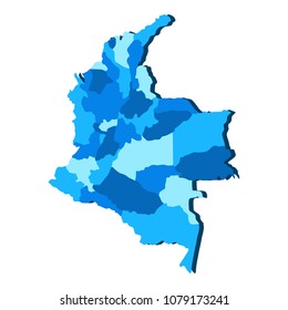 Political map of Colombia