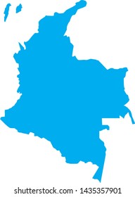 Political map of Colombia in South America