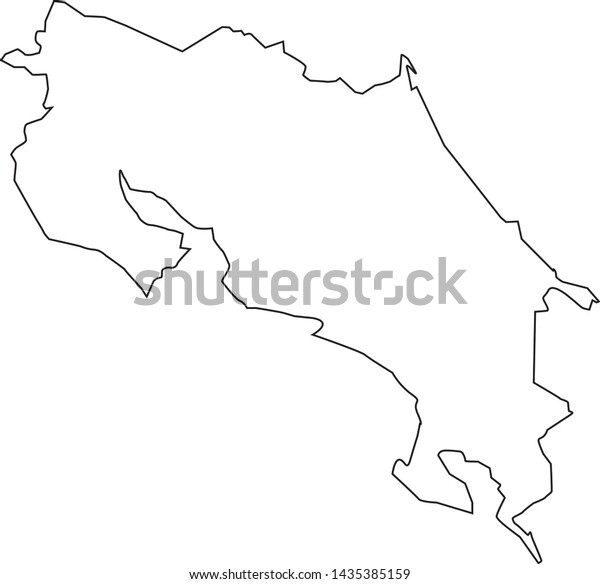 Political Map Costa Rica Stock Vector Royalty Free 1435385159 Shutterstock 0920