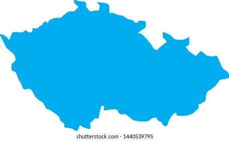 political map of country of Czech Republic
