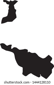 political map of country of Dominica
