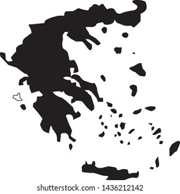 political map of country of Greece