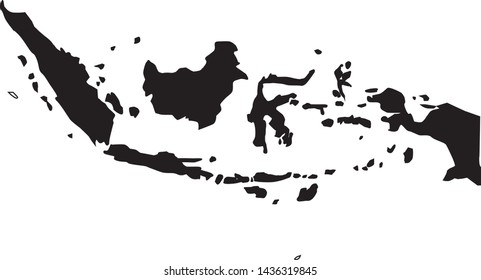 Political Map Country Indonesia Stock Vector (Royalty Free) 1436319845 ...