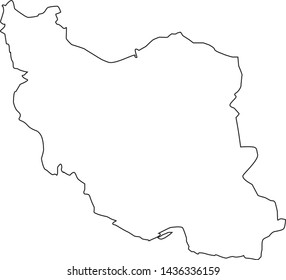 political map of country of Iran