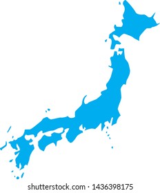 political map of country of Japan