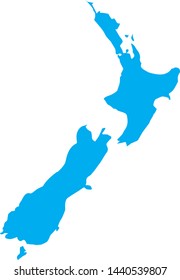 political map of country of New Zealand