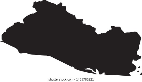 political map of El Salvador country