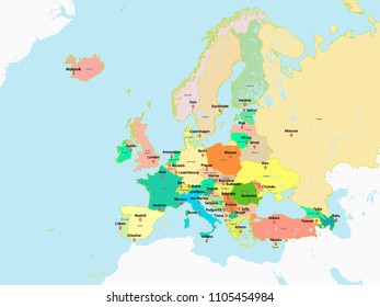 Political Map of Europe