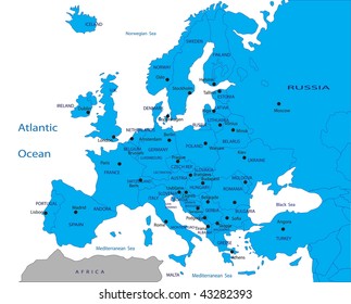 Political map of Europe