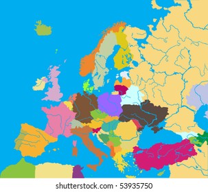 political map of Europe