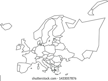 Carte Europe Simplifiee Images Photos Et Images Vectorielles De Stock Shutterstock