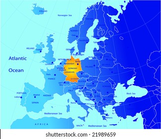 Political map of Germany