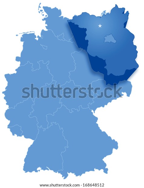 Political Map Germany All States Where: vector de stock (libre de ...