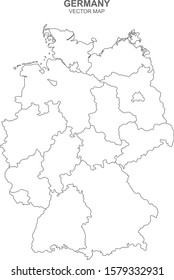 political map of Germany isolated on white background

