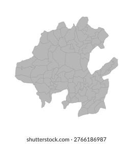 Political Map Hidalgo Vector Outline