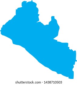 political map of Liberia country