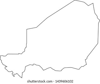 political map of Niger country