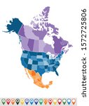Political map of North America 