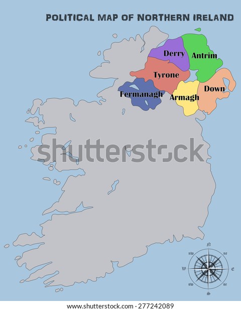 Political Map Of Ireland And Northern Ireland Political Map Northern Ireland Stock Vector (Royalty Free) 277242089 |  Shutterstock