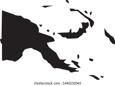 political map of Papua New Guinea country